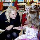 8 January: Crown Princess Mette-Marit visits Asker Library, marking the beginning of the National year for reading (Photo: Gorm Kallestad / Scanpix)